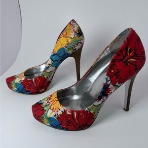 Jessica Simpson Parigi Multiple Floral Denim Pump S9.5